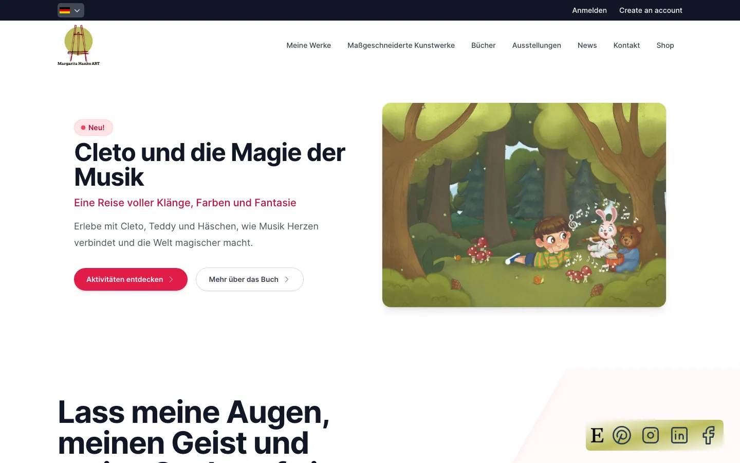Live-Ansicht von margarita-hanke-art.com, aufgenommen am 21.10.2026